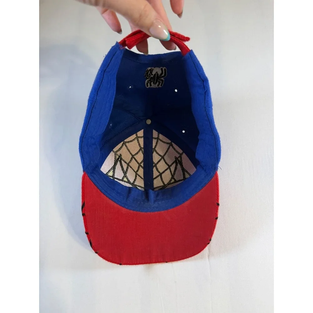 Marvel Spider-Man Boys Red Blue Web Glitter Eye Baseball Cap Hat Adjustable